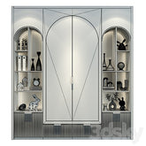 Trueliving 5 Door Sliding Kids wardrobes Laminated Finish & PU Finish 8Ft *2Ft *9Ft -2438.4MM X 609MM X 2743.2MM)